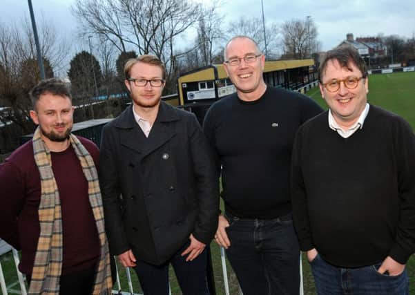 The new directors at Worksop Town are from left, Jake Brown, Niall Robertson, Paul Tomkins and Paul Williams.