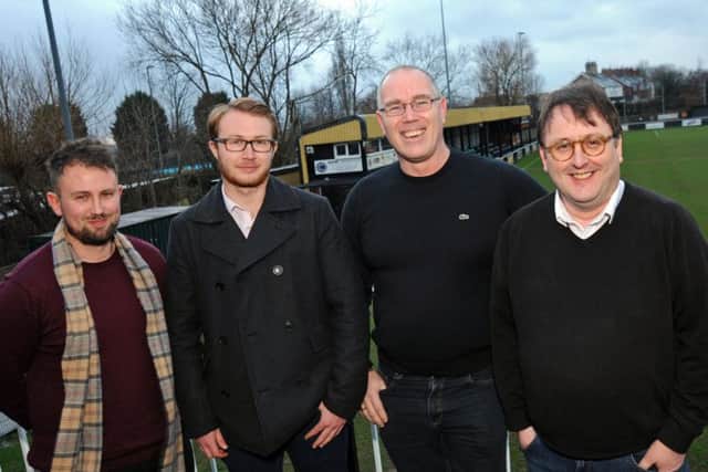 The new directors at Worksop Town are from left, Jake Brown, Niall Robertson, Paul Tomkins and Paul Williams.