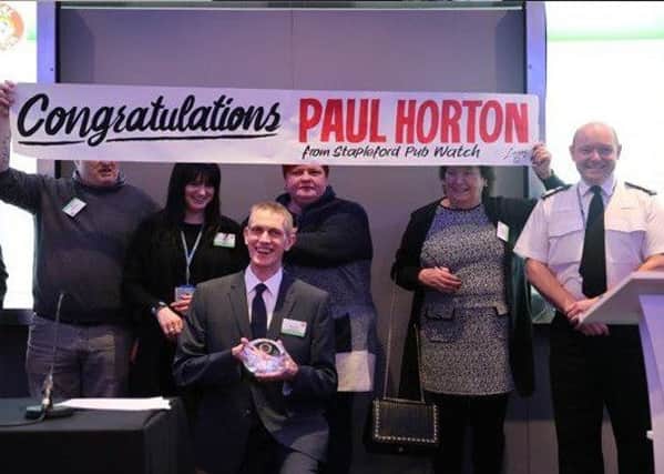 Paul Horton has won a national award for his involvement in the pub watch scheme