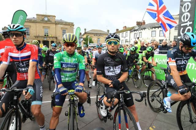 Tour of Britain 2017 stage 4 from Mansfield to Newark-On-Trent. Riders on the start line in Mansfield. Picture: Chris Etchells