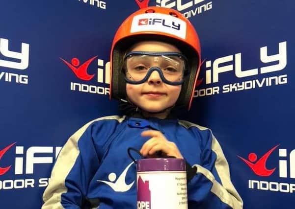 Lacey Wilson completed an indoor skydive for HOPE