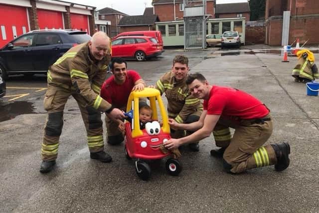 Charity car wash at Gainsborough fire station