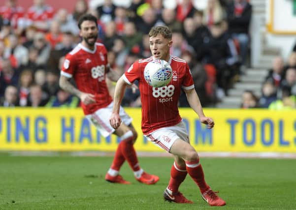 IN PICTURE:  Ben Osborn.
STORY: SPORT LEAD: Nottingham Forest v Derby County.  Sky Bet Championship match at The City Ground, Nottingham.  Sunday 11th March 2018.