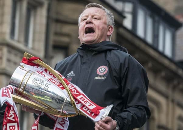 Chris Wilder led United to the League One title last season