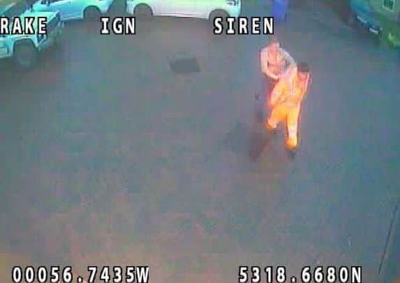 CCTV footage captured Connors shoving the bin man.