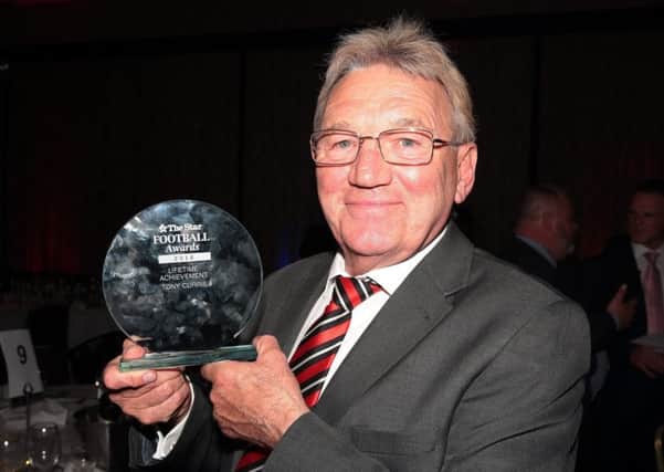 Lifetime Acheivement winner Tony Currie at the Star Football Awards: Glenn Ashley.
