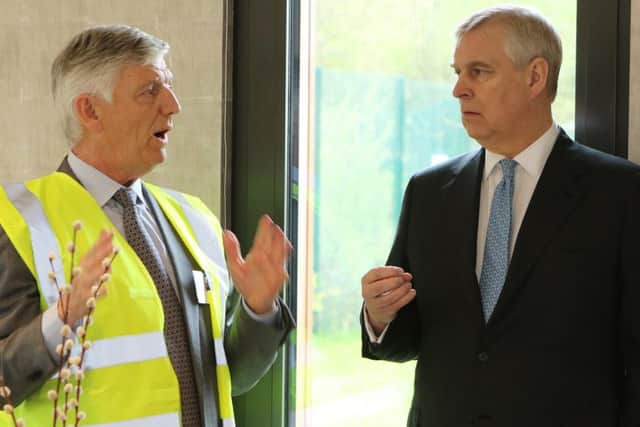 HRH Prince Andrew during his visit to Explore Manufacturing Worksop