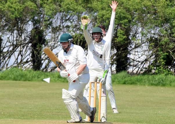 Worksop batsman Chris Taylor is dismissed during his side's defeat at the hands of Glapwell Colliery in The Championship. (PHOTO BY: Chris Etchells)