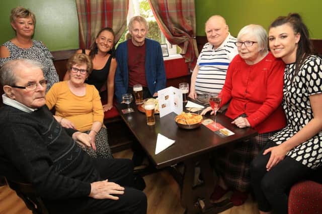 A new dementia friendly pub has opened at Ashley Care Centre in Worksop. Pictured are some of the residents and staff in the new pub.