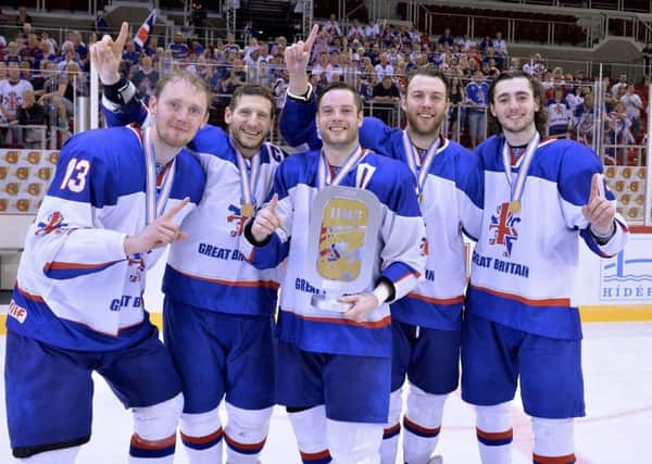 Sheffield Steelers famous 5 after theri triumph l to r
Davey Phillips, Jonathan Phillips, Robert Dowd, Ben O'Connor and Liam Kirk