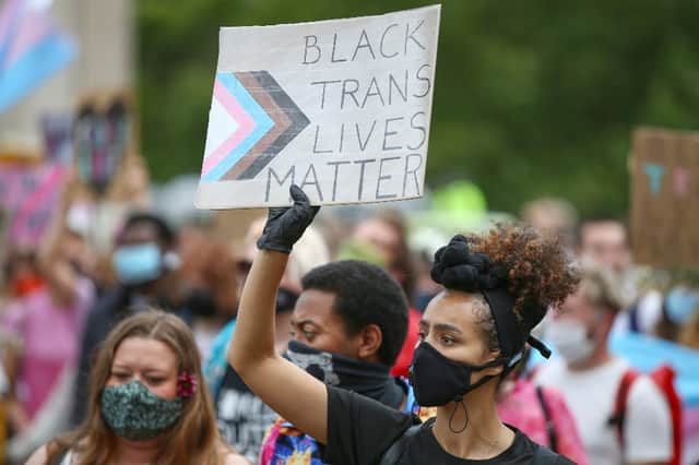 A Black Trans Lives Matter march was held on June 27, 2020 to campaign for reforms to  the gender recognition act. (Getty Images)