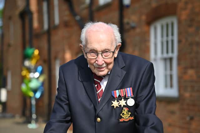 Sir Captain Tom Moore raised over £32 million for the NHS (Photo: JUSTIN TALLIS/AFP via Getty Images)